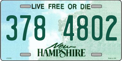 NH license plate 3784802