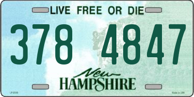 NH license plate 3784847