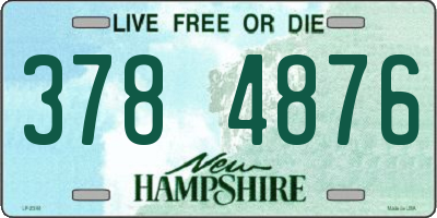 NH license plate 3784876