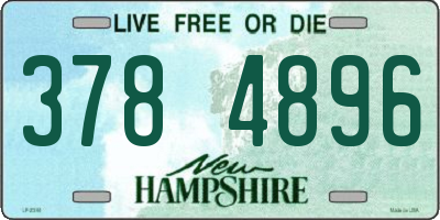 NH license plate 3784896