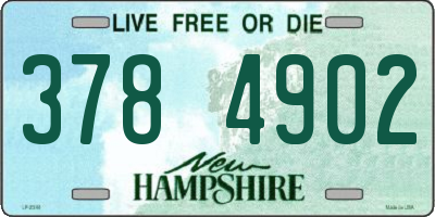 NH license plate 3784902