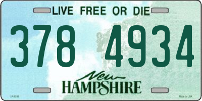 NH license plate 3784934