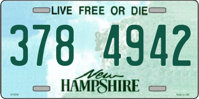 NH license plate 3784942