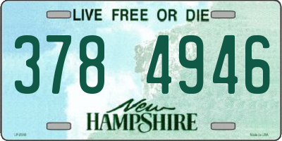 NH license plate 3784946