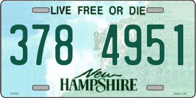 NH license plate 3784951