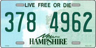 NH license plate 3784962