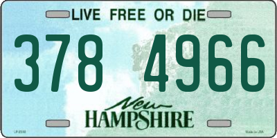 NH license plate 3784966