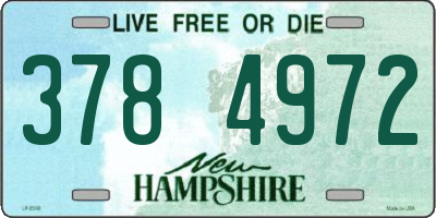 NH license plate 3784972