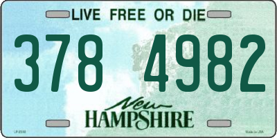 NH license plate 3784982