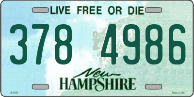 NH license plate 3784986