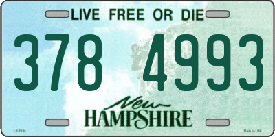 NH license plate 3784993
