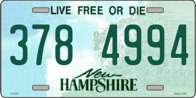 NH license plate 3784994