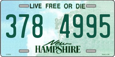 NH license plate 3784995