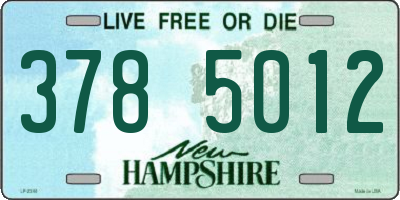 NH license plate 3785012