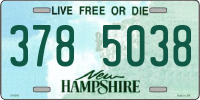 NH license plate 3785038
