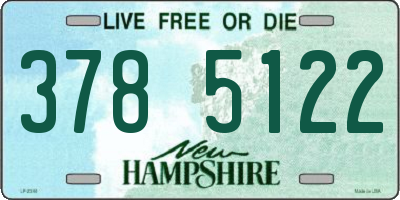 NH license plate 3785122