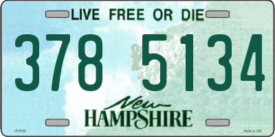 NH license plate 3785134