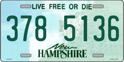 NH license plate 3785136