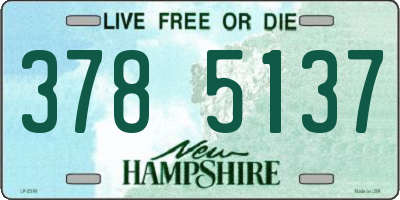 NH license plate 3785137