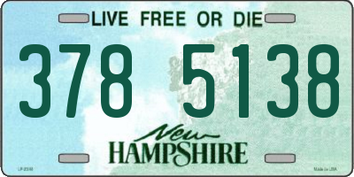 NH license plate 3785138