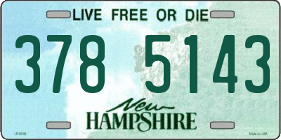 NH license plate 3785143