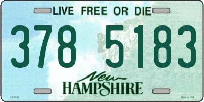 NH license plate 3785183