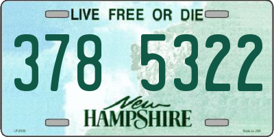 NH license plate 3785322