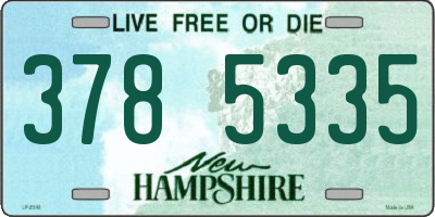 NH license plate 3785335