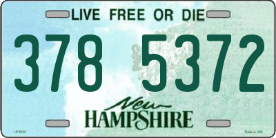 NH license plate 3785372