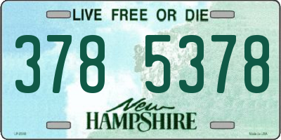 NH license plate 3785378