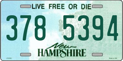 NH license plate 3785394