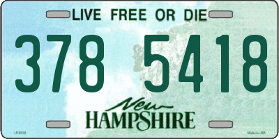 NH license plate 3785418