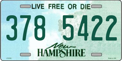 NH license plate 3785422