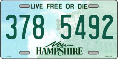 NH license plate 3785492