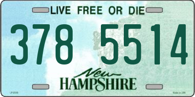NH license plate 3785514