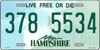 NH license plate 3785534
