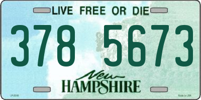 NH license plate 3785673