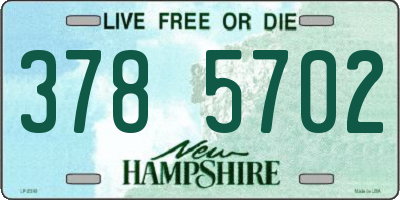 NH license plate 3785702