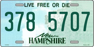 NH license plate 3785707