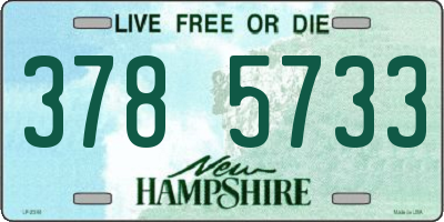 NH license plate 3785733