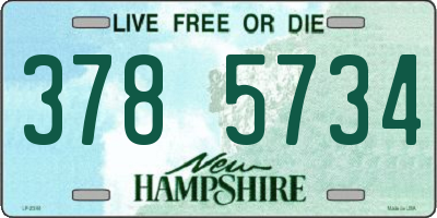 NH license plate 3785734