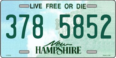 NH license plate 3785852