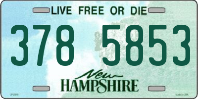 NH license plate 3785853