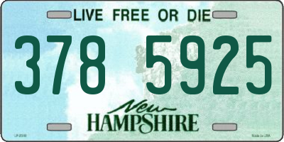 NH license plate 3785925