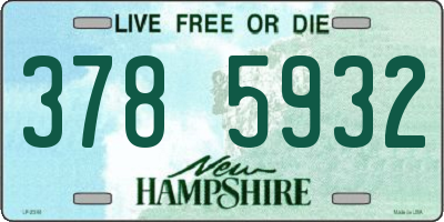 NH license plate 3785932