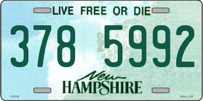 NH license plate 3785992