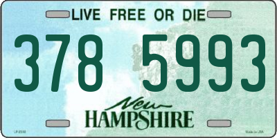 NH license plate 3785993