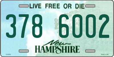 NH license plate 3786002