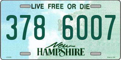NH license plate 3786007