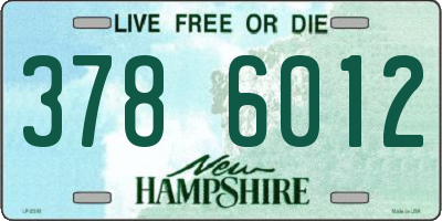 NH license plate 3786012